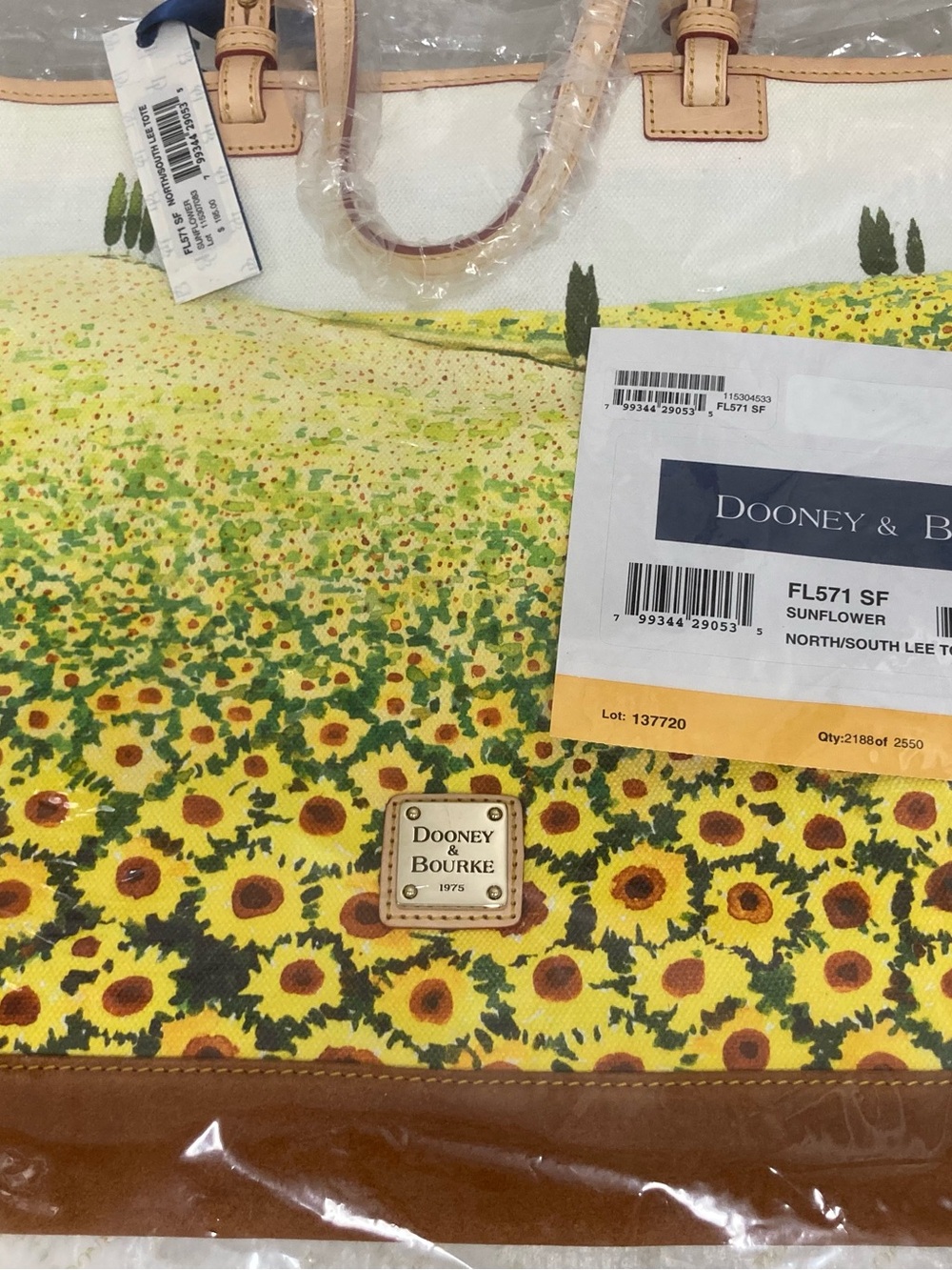 Dooney & Bourke Sunflower North/South Lee Tote - Picture 2 of 7